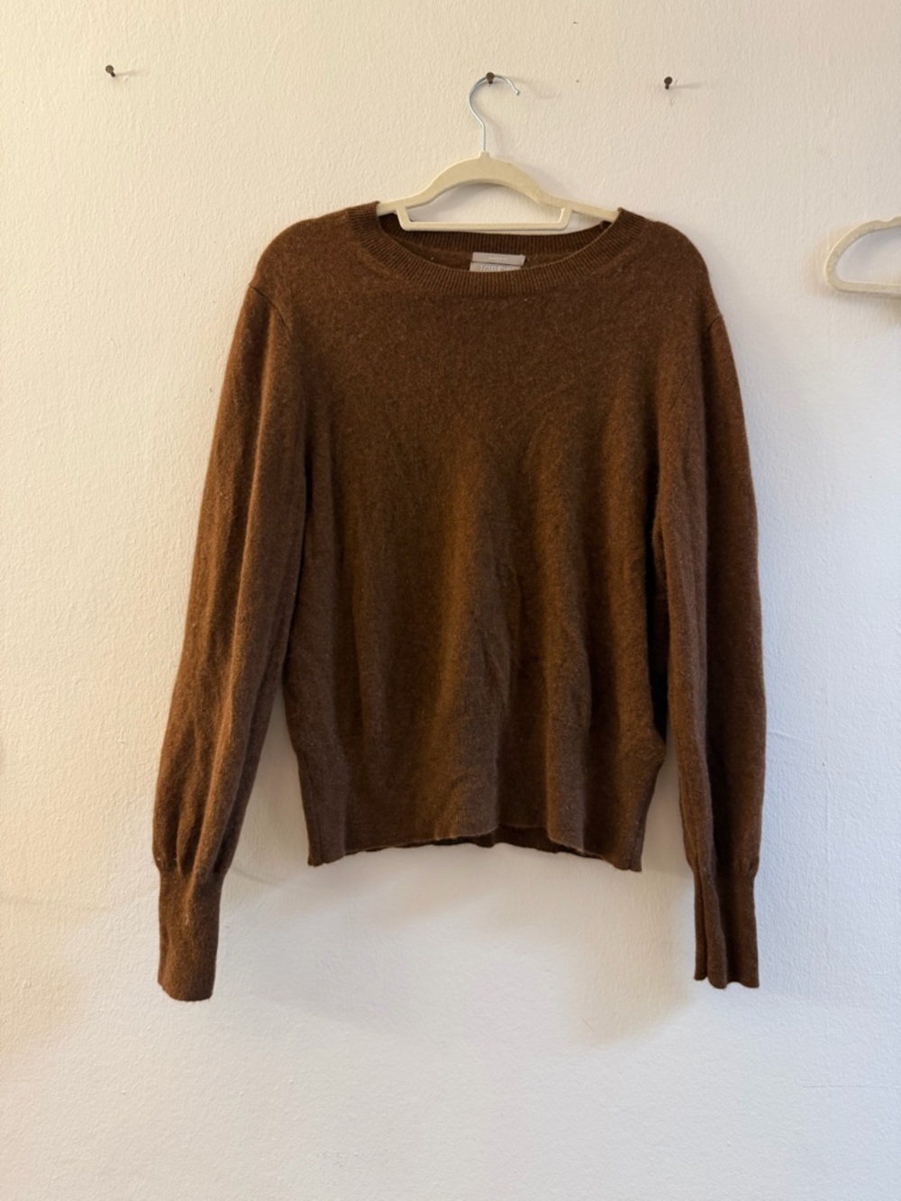 J. Crew Brown Cashmere Crewneck Sweater